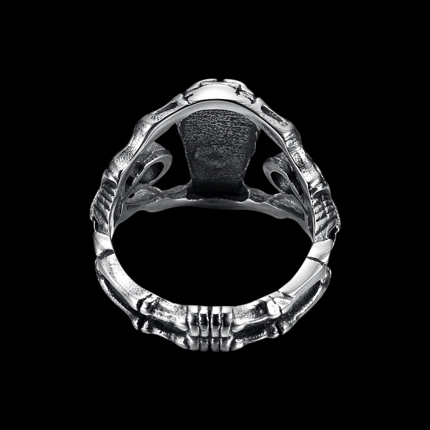 RUBY COFFIN SKULL RING