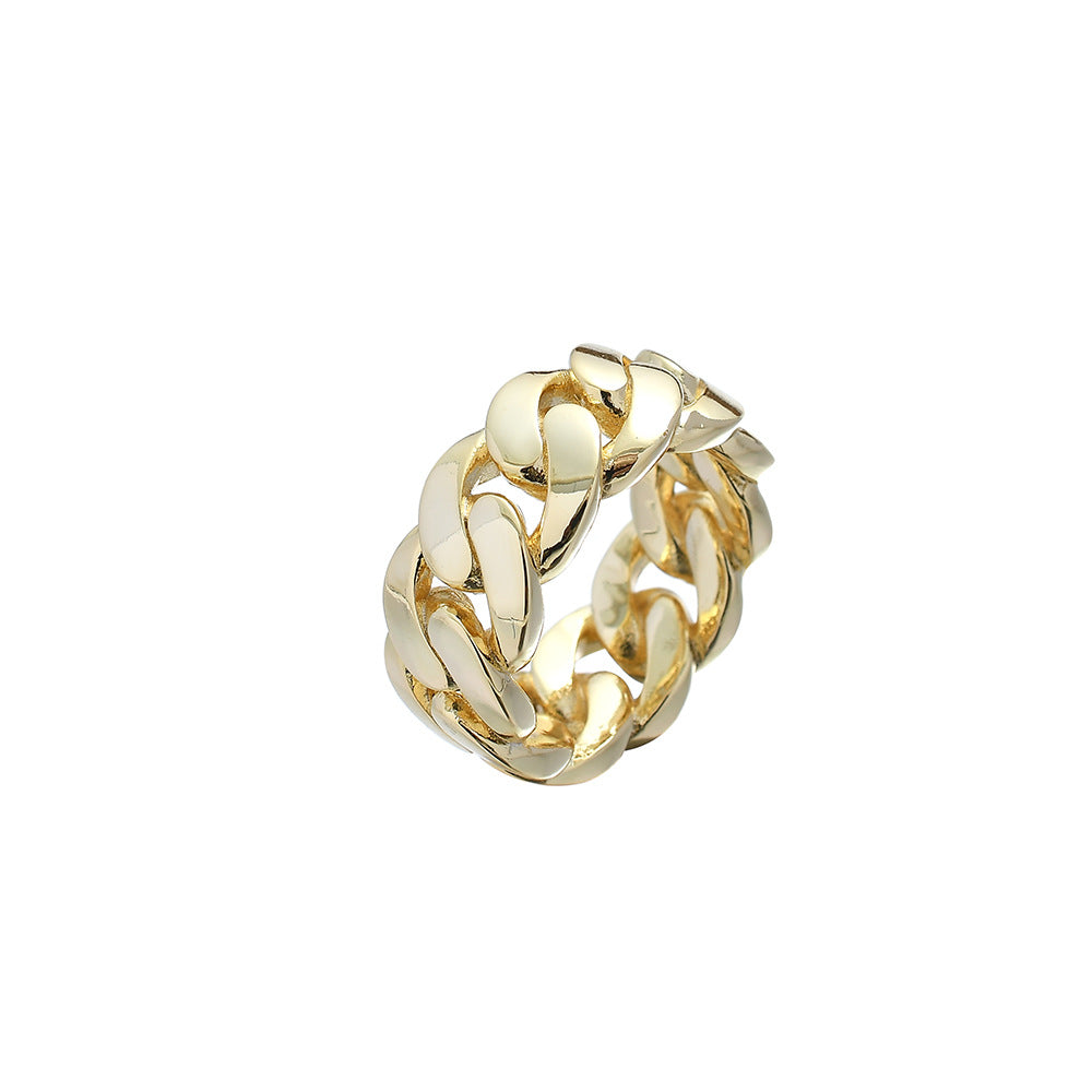 [Free Gift] 10mm Cuban Ring in 14K Gold