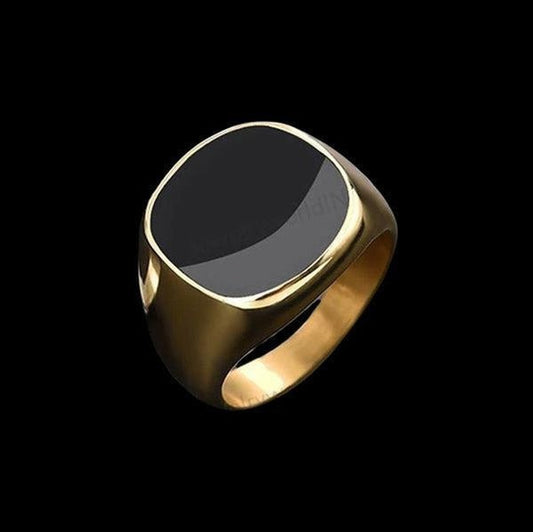 [Stainless Steel] Onyx Silver And Gold