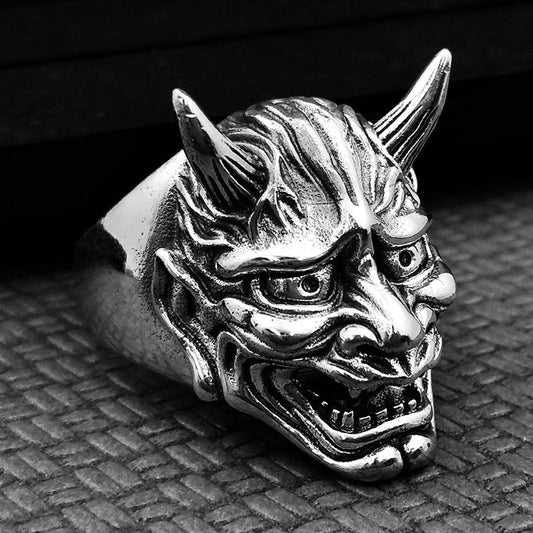 Retro Hannya Mask Ring