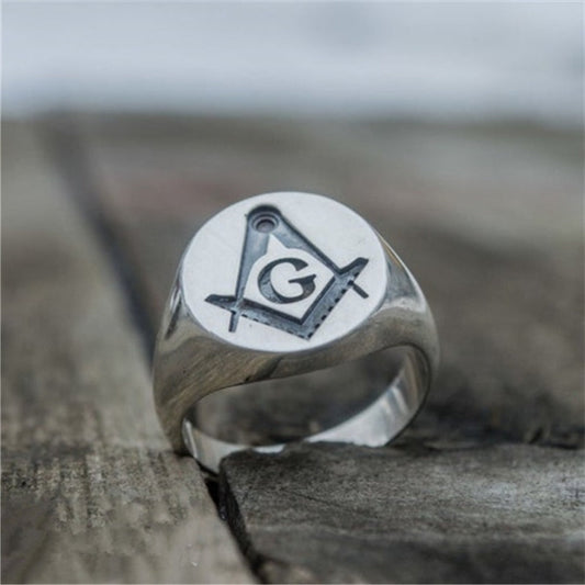 Masonic Silver Ring