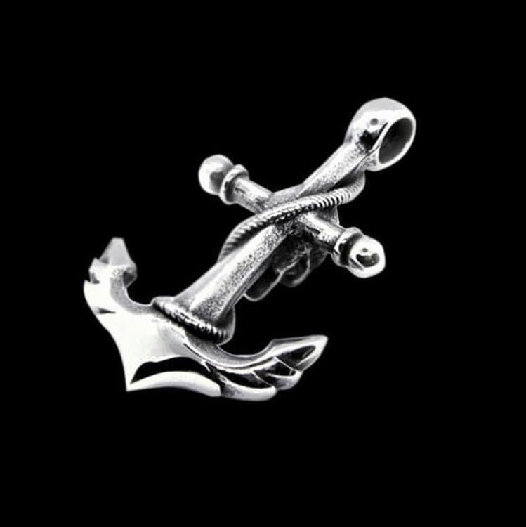 [Stainless Steel] Skull Anchor Pendant